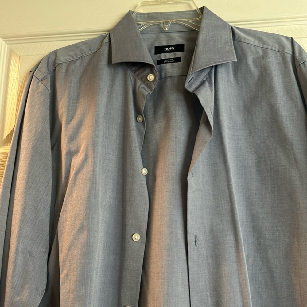100% Hugo Boss Men’s Dress Shirt 16.5 Jason Style - Slim Fit